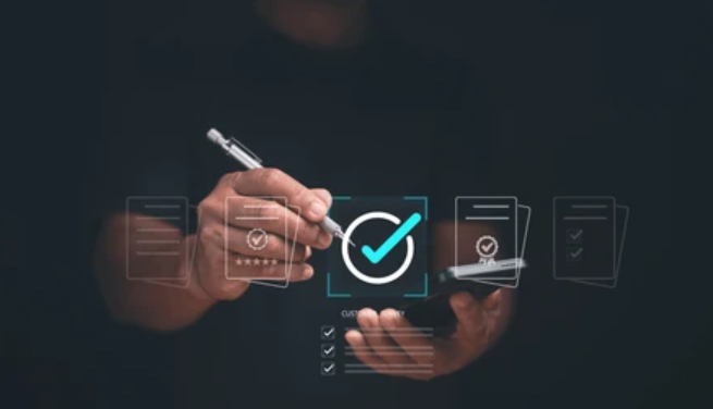 AI quality control checklist interface